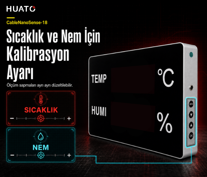 Huato CableNanoSense-18 sıcaklık ve nem kalibrasyon ayarları